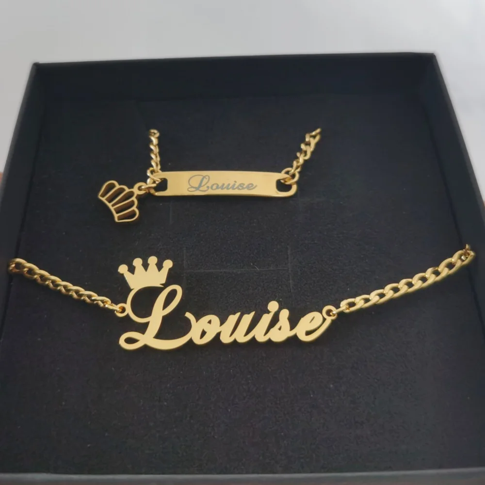 LeeChee корона с именем на заказ подвеска ожерелье короной гравированный лазерный