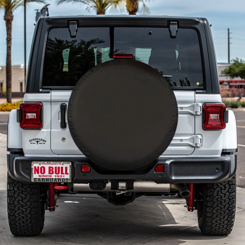 

14" 15" 16" 17" Inch Pure Black PVC PU Spare Tire Tyre Wheel Valve Cover Tire Cover Case Protector Bag Pouch Fit For All Cars