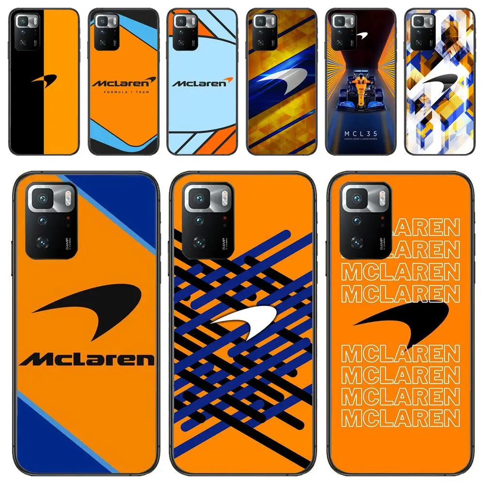 

McLaren Sports Car Logo Phone Case For Redmi 9 9A 7A 10 8A 10A 8 Note 11 10S 7 11S Plus POCO X3 Pro Luxury Design Fashion Cover