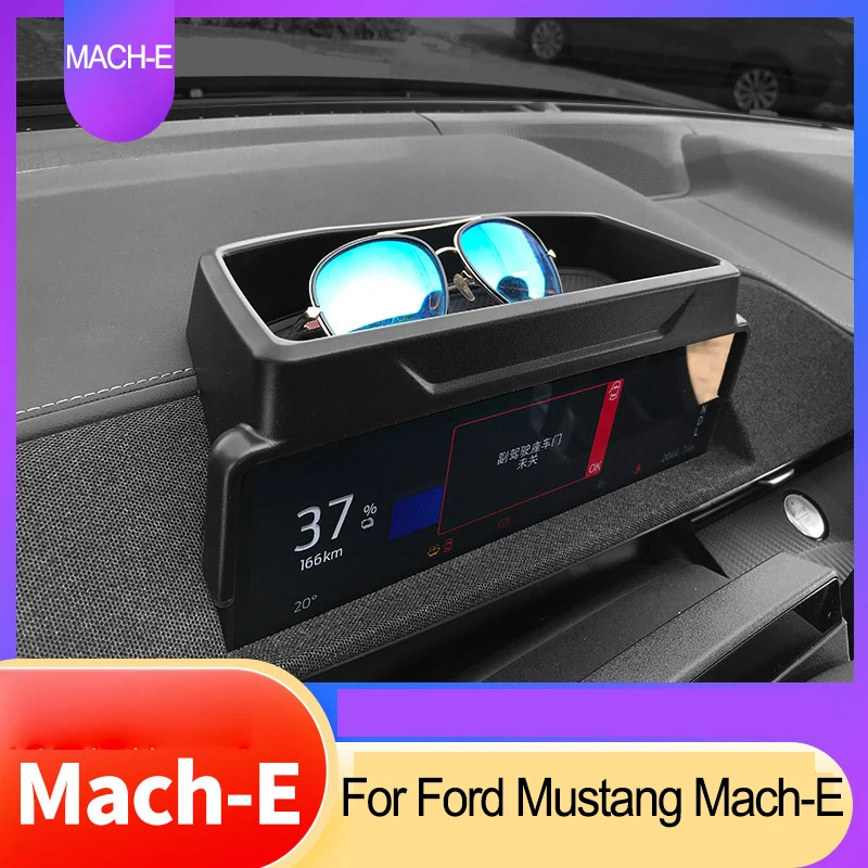 

Instrument Screen Back Storage Box Car Center Console Organizer Glasses Phone Holder For Ford Mustang Mach-E Car Accessories