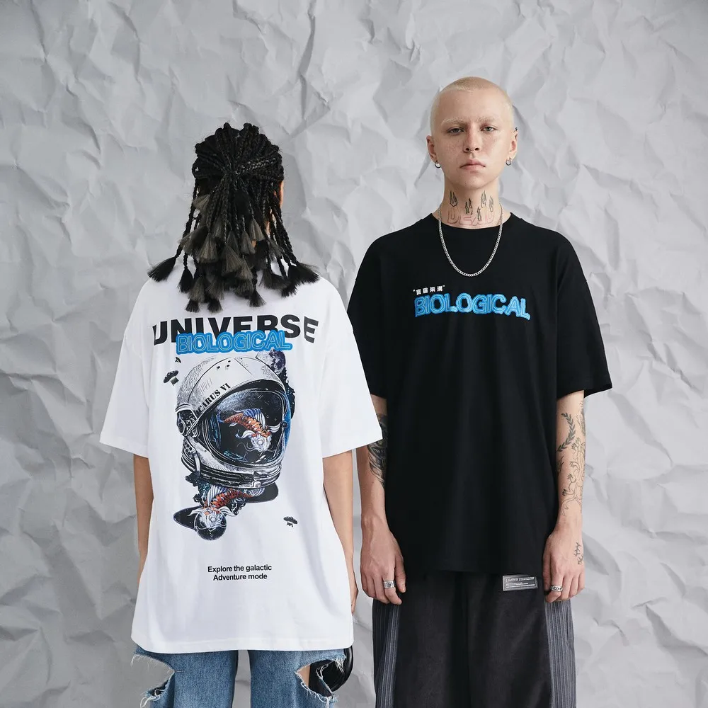 

Biological Print Graphic T Shirts Oversize Streetwear Harajuku Gothic Men Clothing Anime Clothes Short Sleeve Cotton Y2k Top Tee