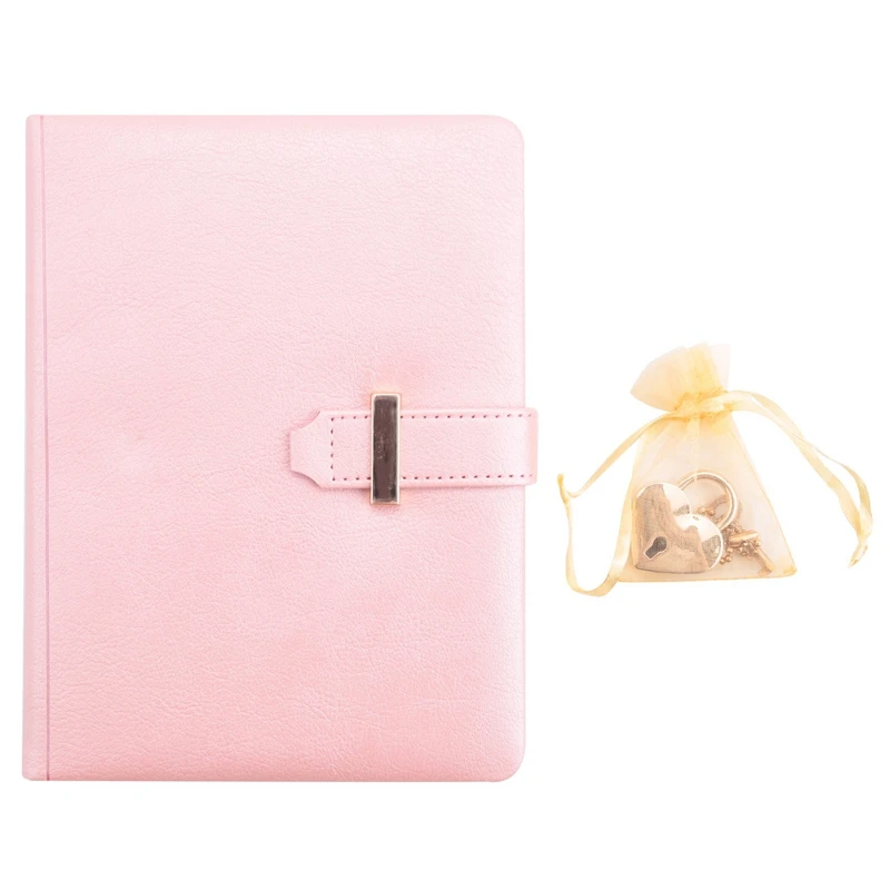 

Heart Shaped Combination Lock Diary with Key Personal Organizers Secret Notebook Gift for Girls and Women