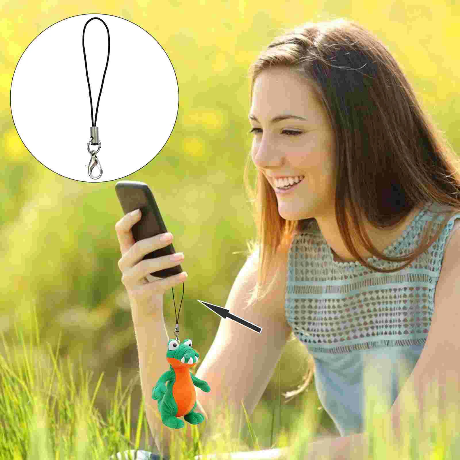 

Lanyard Strap Lobster Lanyards Chain Clasp Wrist Cell Mobile Decorative Hanging Straps Short Wristlet Fashion Braided Clip Key