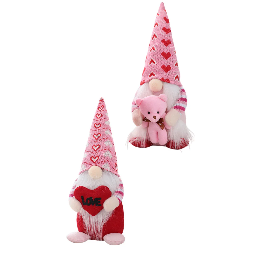 

2Pcs Ornament Desktop Decorations Adornments (Pink)
