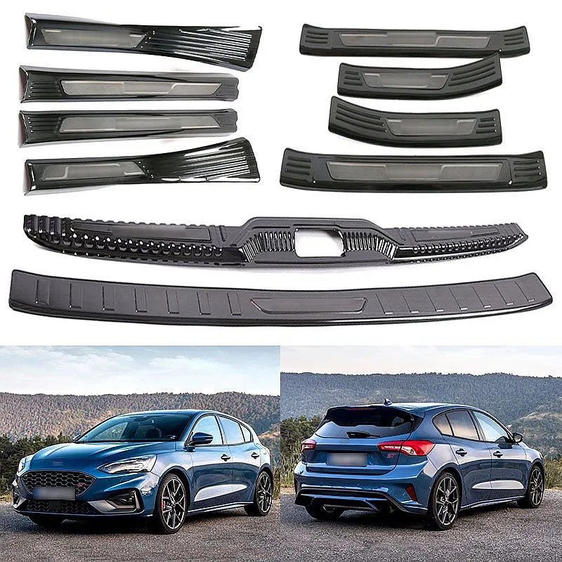 Фото Защитная накладка на порог автомобиля для Ford Focus 2019 года, внутренняя и внешняя отделка, стайлинг AE(Origin) №3