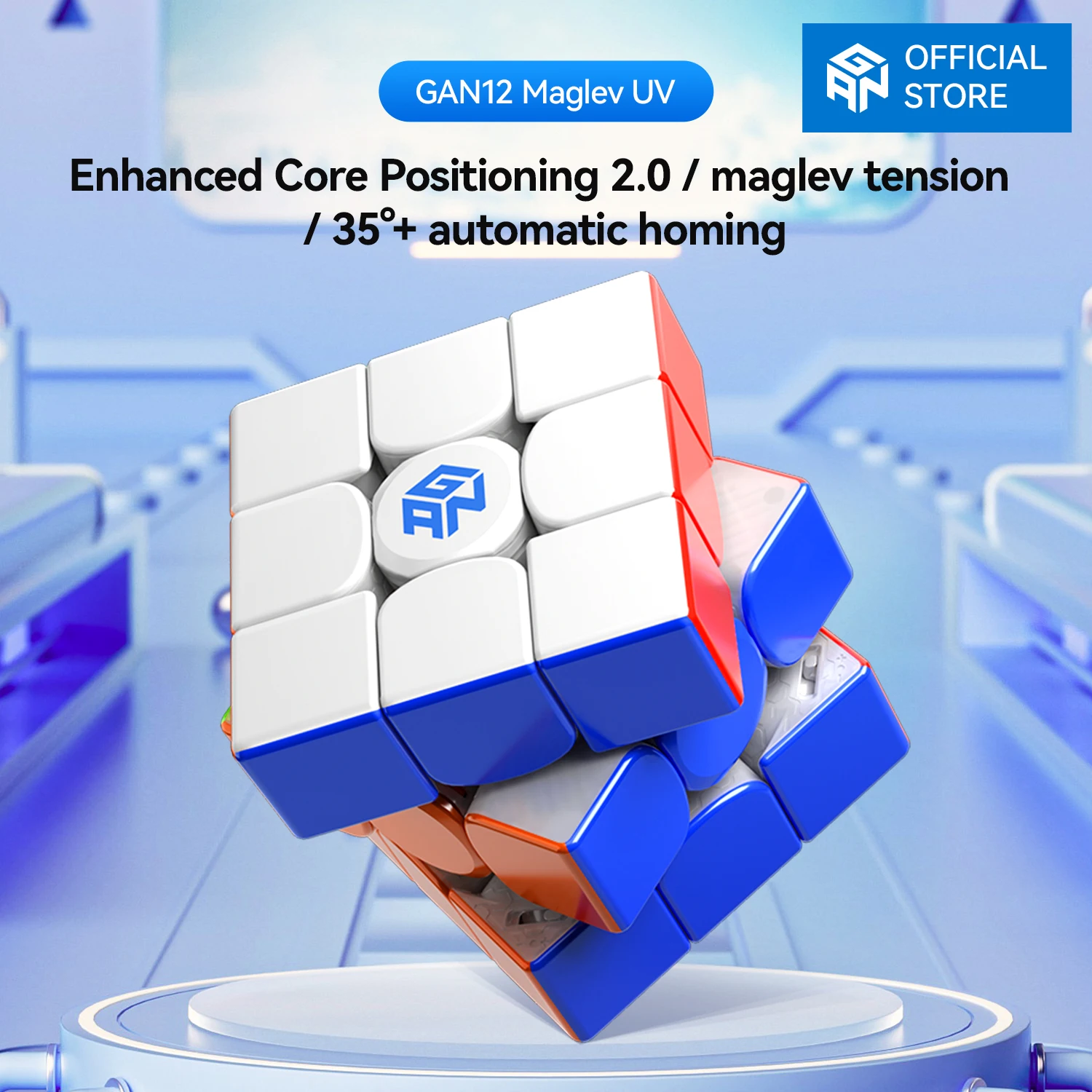 Магнитный скоростной куб GAN 12 maglevuv 3x3 волшебные кубики без наклеек игрушки-пазлы