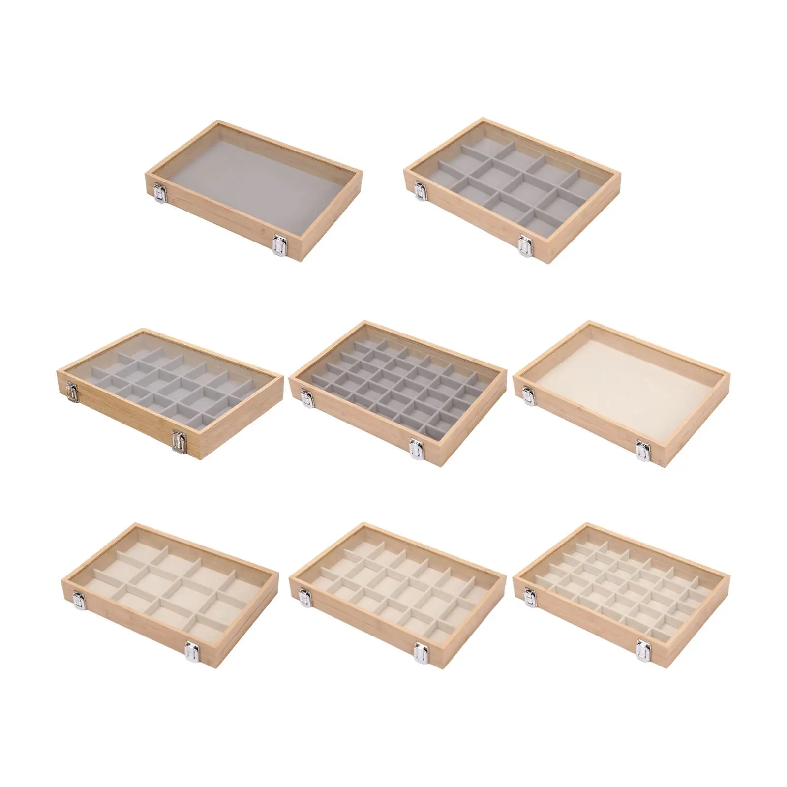 Шкатулка для ювелирных изделий деревянный органайзер серег поднос витрин в