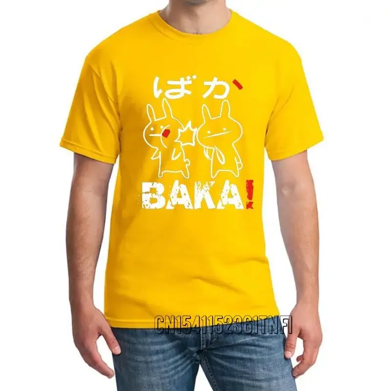 Футболка Baka Rabbit Slap в японском стиле милая тенниска из 100% хлопка с круглым вырезом