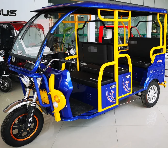 

2020 ICAT Kolkata India Market Hot sale electric rickshaw Low Price New energy 6 Seats Rickshaw