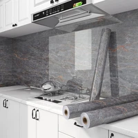 thick marble self adhesive oil proof wallpaper for kitchen peel and stick pvc waterproof bathroom wall stickers for room decor