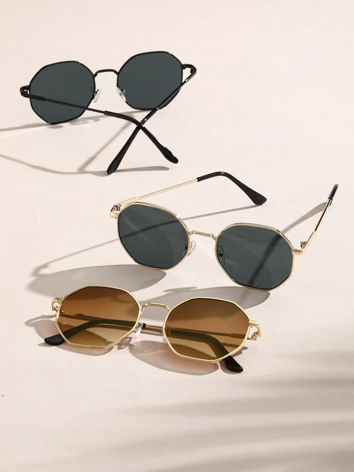 3 Упаковки Унисекс Винтажные Солнцезащитные Очки В Металлической Оправе С