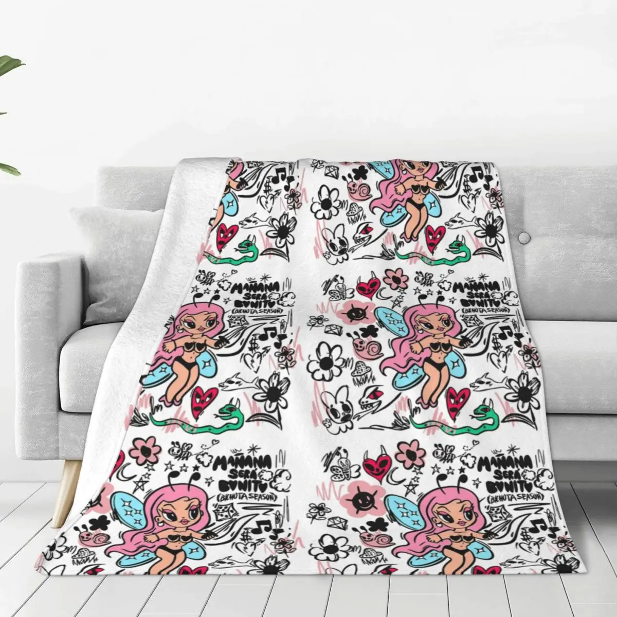 Всесезонное покрывало pespluma Karol G 2023 Bichota фланелевые супер мягкие покрывала для