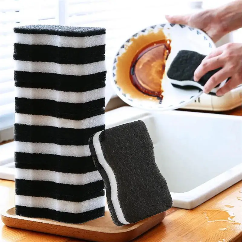 5 шт. волшебная губка трехслойная с имитацией люфы бытовая чистящая для кухни