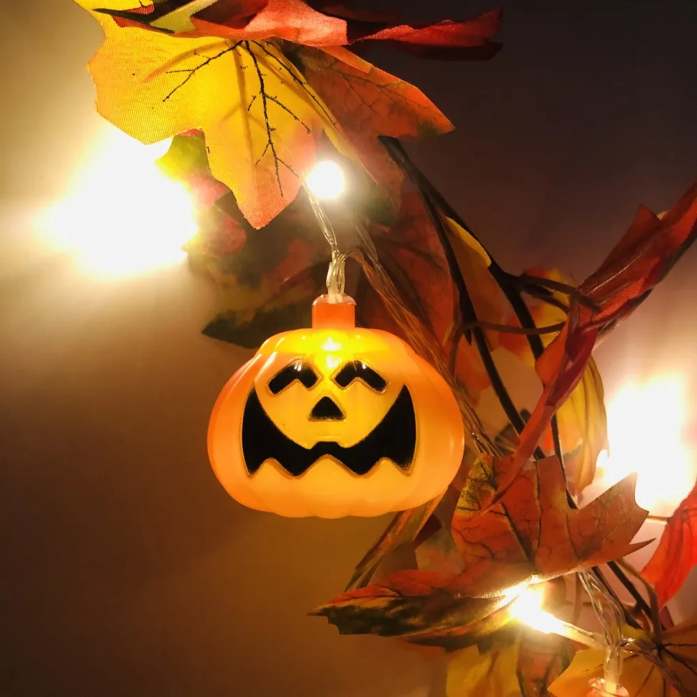 

Energy Saving Environmental Friend Decorative Garden Light String LED 1M Maple Rattan Plastic All Saints' Day
