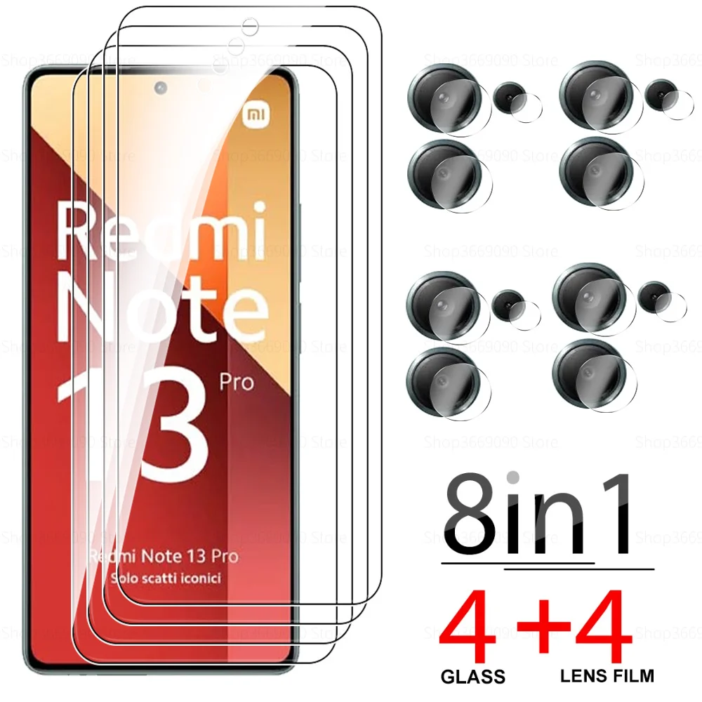 Защитное стекло для объектива камеры 8 в 1 Redmy Note 13 Pro + Plus 5G Xiaomi Redmi 4G защитное из