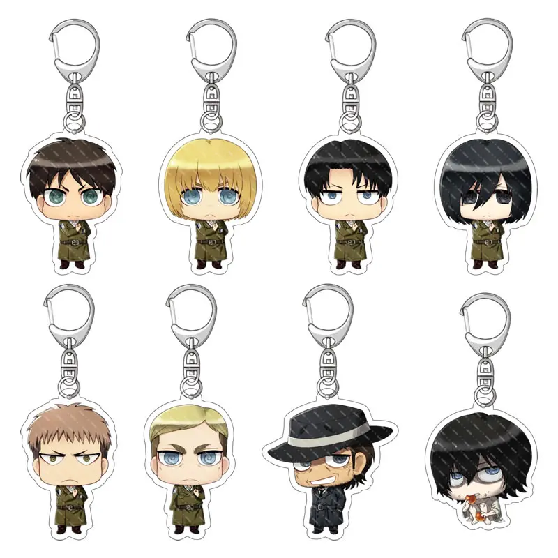 

Attack on Titan Keychain 8pcs/Lot Acrylic Cartoon Keyring Accessories Anime Key Chain Vol.8