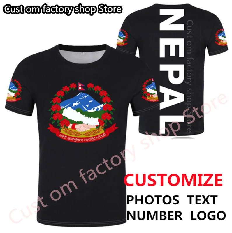 

NEPAL t shirt logo free custom made name number npl t-shirt nation flag np republic nepalese nepali college print photo clothing