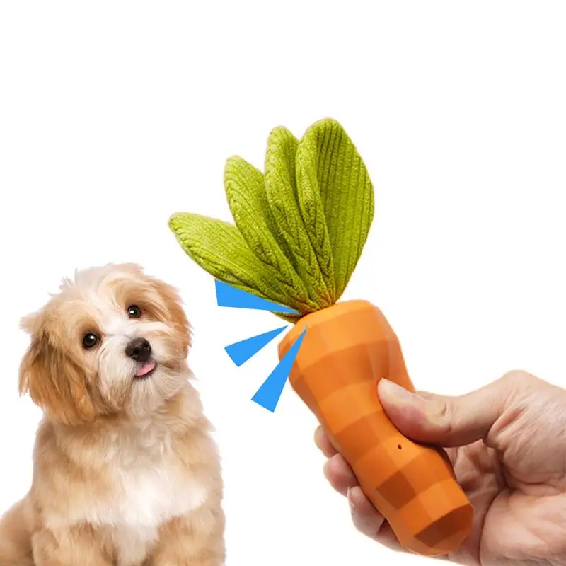 

1Pcs Carrot Shaped Dog Squeaky Toy Rubber Dog Chewing Toy Puppy Cat Teeth Cleaning Dogs Toy Plush Sound Cute Vegetable Carrot