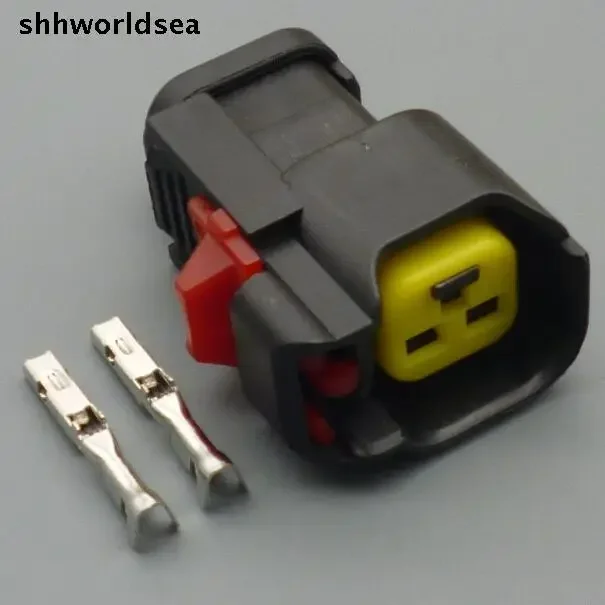 

Shhworldsea 2-контактный женский электрический жгут проводов сопла звуковой сигнал автоматический разъем для Ford Focus Chevrolet
