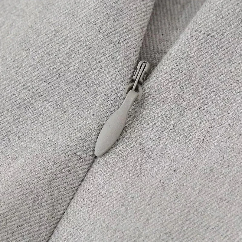 Модный женский комплект UETEEY из 2 предметов серая однобортная рубашка с