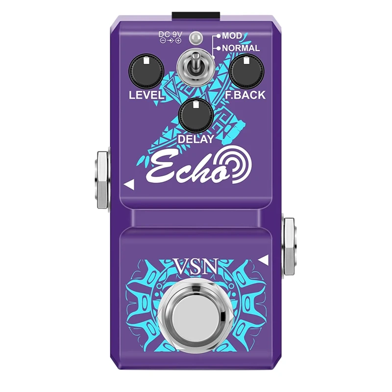 

Качественная педаль для гитары Dealy, винтажные педали для гитары с задержкой, эффект мини-эхо-машины с 2 режимами байпас Ture