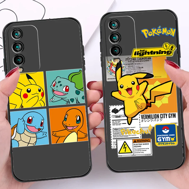 

Pokemon Pikachu Phone Cases For Xiaomi Redmi 10 Note 10 10 Pro 10S Redmi Note 10 5G Cases Soft TPU Back Cover Carcasa