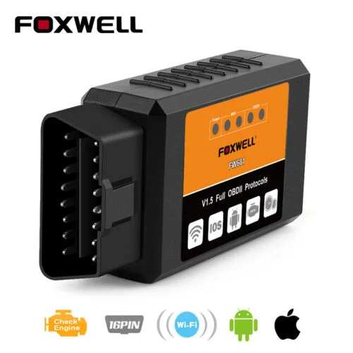 Сканер FOXWELL FW601 ELM327 Универсальный WIFI V1.5 OBD2 PIC18F25K80 для Android /IOS ODB2 считыватель кодов автомобильный дисгенический инструмент