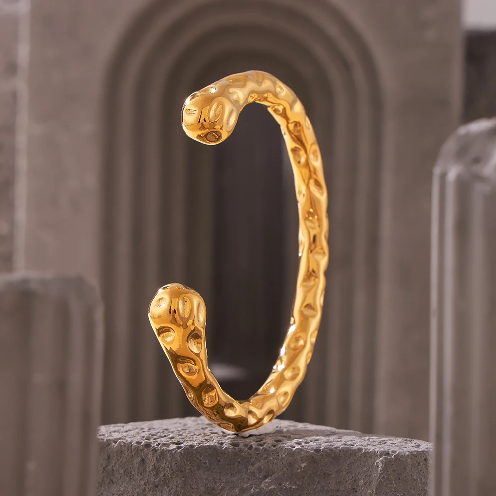 Liora модные браслеты-манжеты из нержавеющей стали для женщин индийский молоток