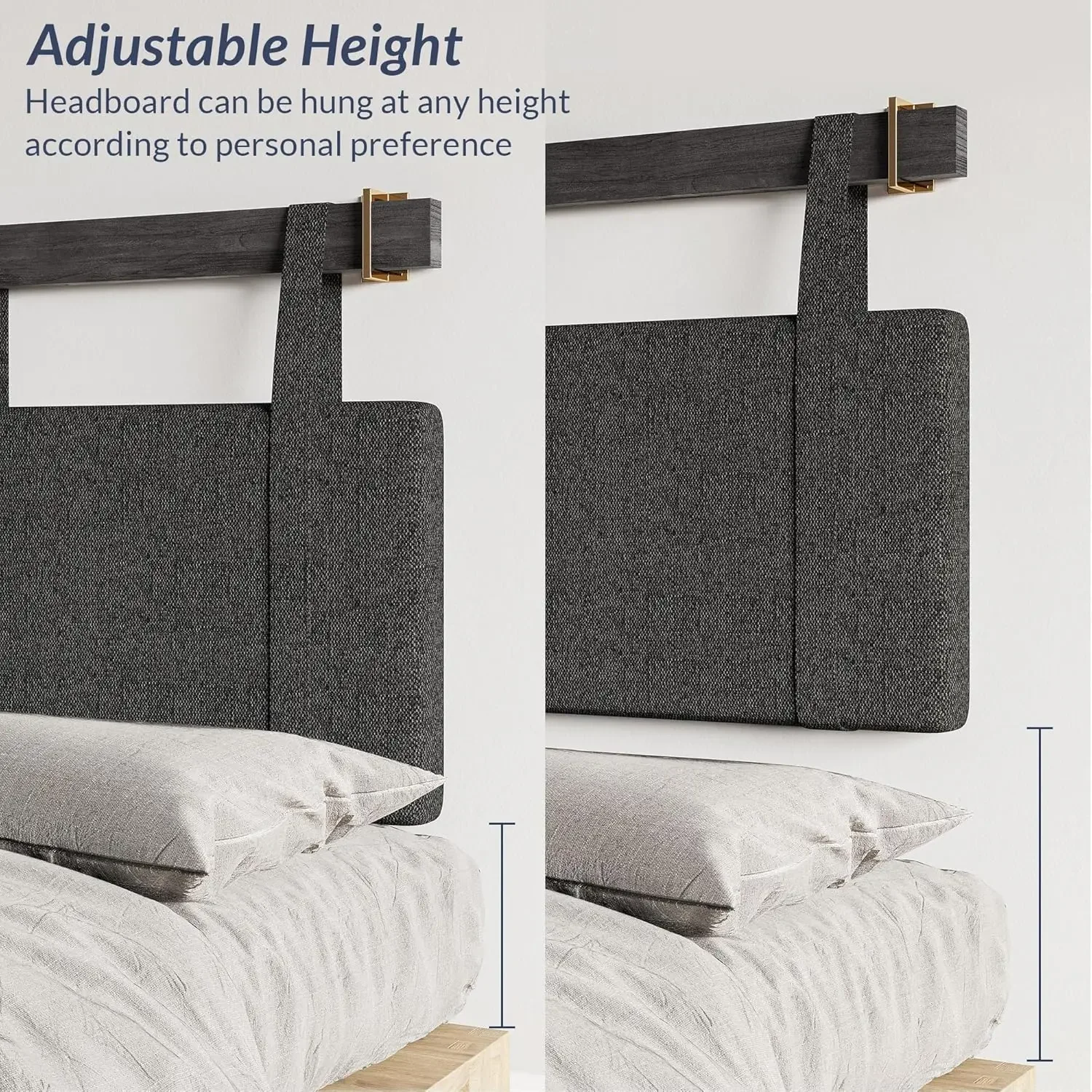 Мягкие изголовья подвесные панели из массива дерева крючки нержавеющей стали