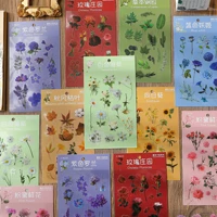 5 packs flower series notebook planner stickers pvc waterproof cute sticker mobile phone shell water cup material stickers