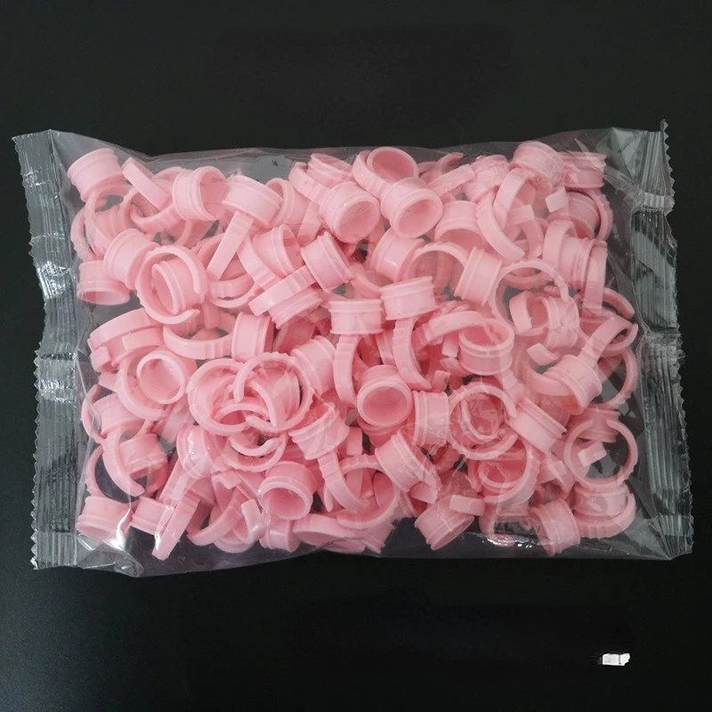 

Tattoo Color Ring Cup Pink Grafted False Eyelash Glue Tray Cream Ring Color Cup Tattoo Color Bowl A Pack of 100