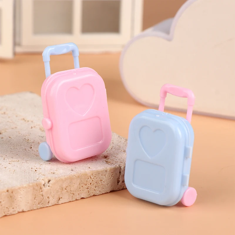 

1:12 Кукольный домик, миниатюрная мебель, Дорожный чемодан, чемодан, маленькая ручка, для кукольного дома, Декор, детские игрушки для ролевых игр