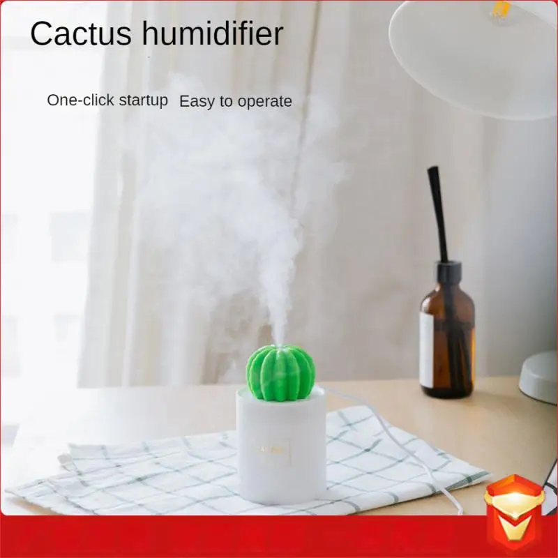 

Desktop Hydrating Instrument Silent Spray Creative Usb Night Light Humidifier Large Capacity Cactus Humidifier Nano Atomization