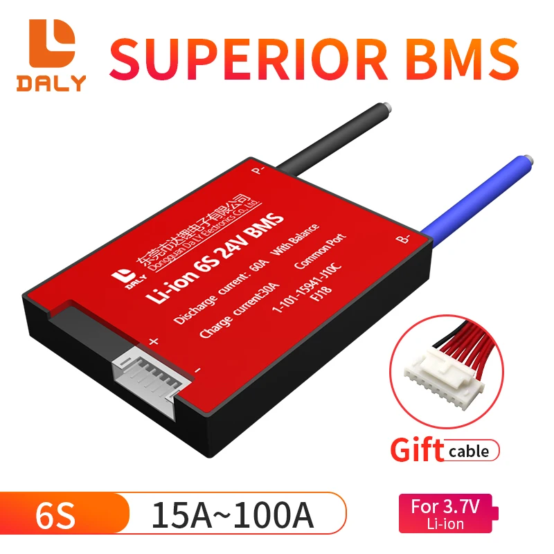 

6S 24V 15A 20A 30A 40A BMS Battery Management System PCM PCBA 18650 Accessories For 18650 Lithium Ion Battery Pack With Balance