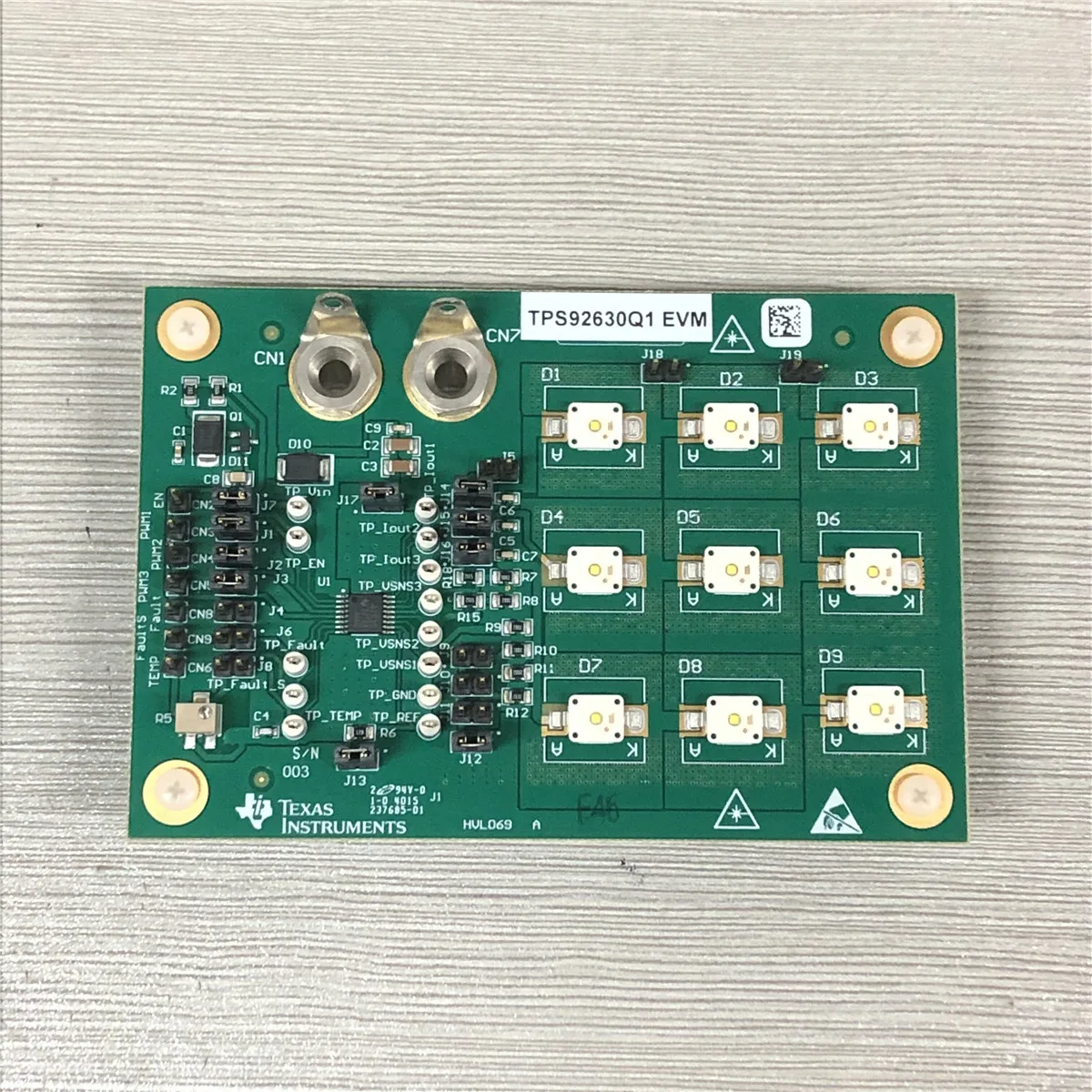 

TPS92630EVM: 3 Channel LED Driver Evaluation Module new and original