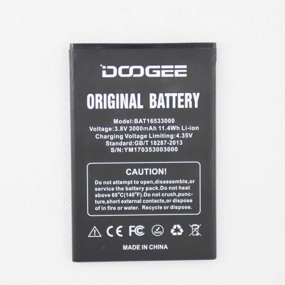 

Оригинальный аккумулятор Date 2022 Для Doogee Y8 Bateria BAT18783400 3400 мАч