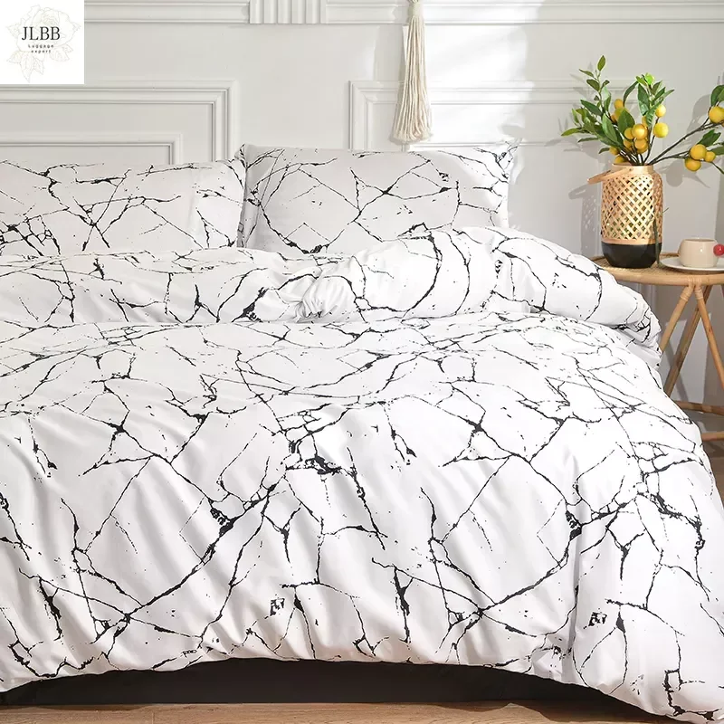 

Черно-белый комплект постельного белья для двуспальной кровати sabanas cama двуспальный Королевский/король одеяло наборы односпальный пододеяльник с наволочкой