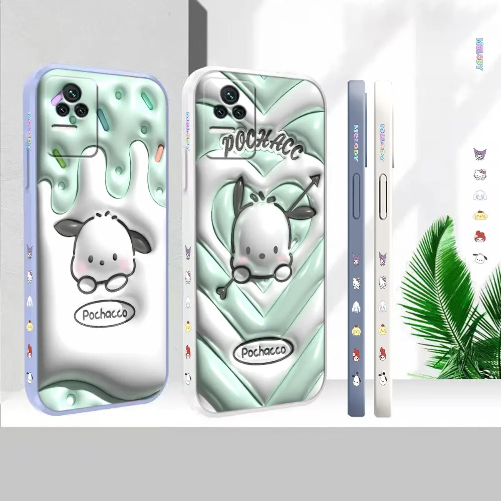 

Liquid Silicone Case For Redmi K60E K60 K50 K40S K40 K30 K20 12C 10C 9 9A 8A 8 10X 10A 10 Pro Uitra 5G Cute Pochacco Cover Funda