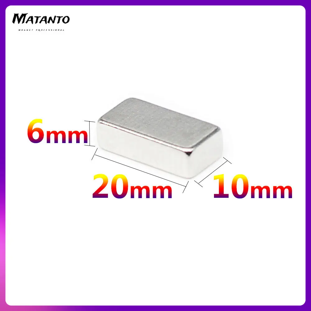 

2/5/10/15/20/30PCS 20x10x6 Quadrate Rare Earth Neodymium Magnet 20x10x6mm Block Strong Powerful Magnets 20*10*6 Permanent Magnet