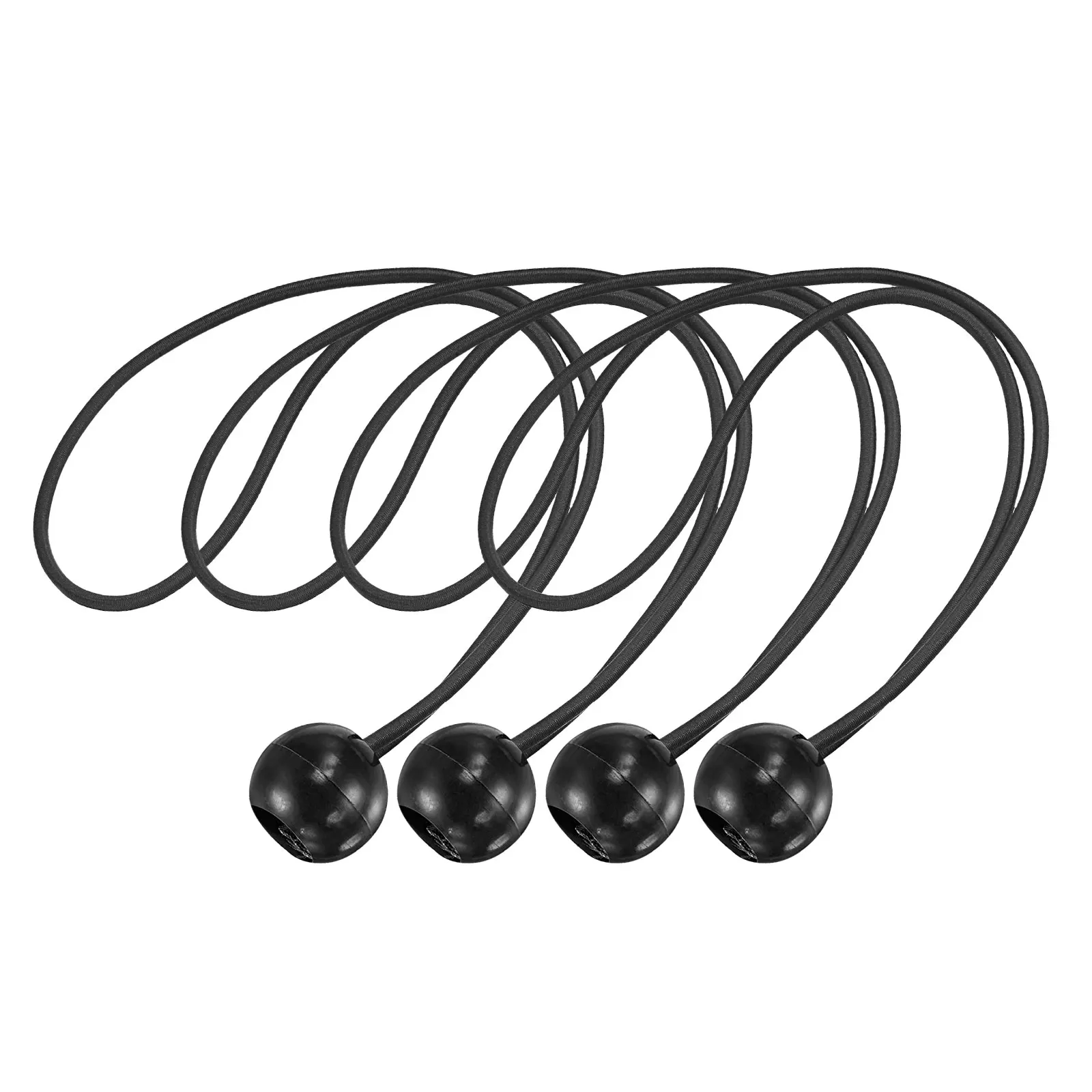 

Uxcell 12Pcs Ball Cords Elastic String 250mm/10 Inch Ropes Tie Down Tarp Straps Black