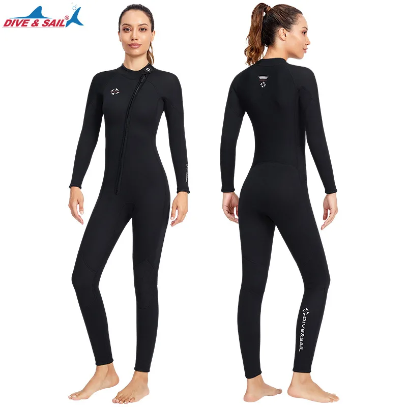 3mm Neoprene Wetsuit for Women, Mens Full Body Scuba Diving Suit, Front Zip Wetsuits for Snorkeling Surfing Swimming Kayaking