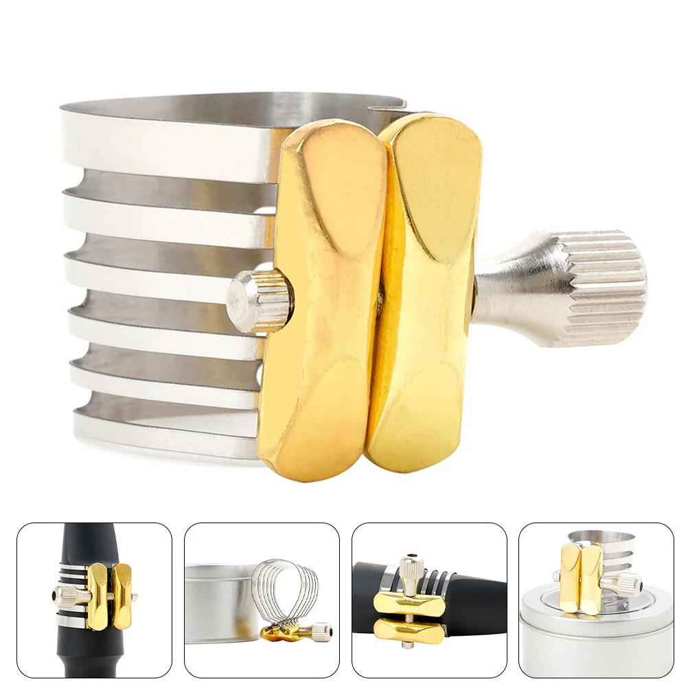 

Saxophone Clamp Metal Clips Adjustment Instrument Mouthpiece Ligature Wind Accessory Fastener