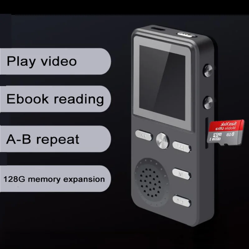 MP3 Player Stereo Bass 4G 8GB Sport Music TF Card FM Radio C