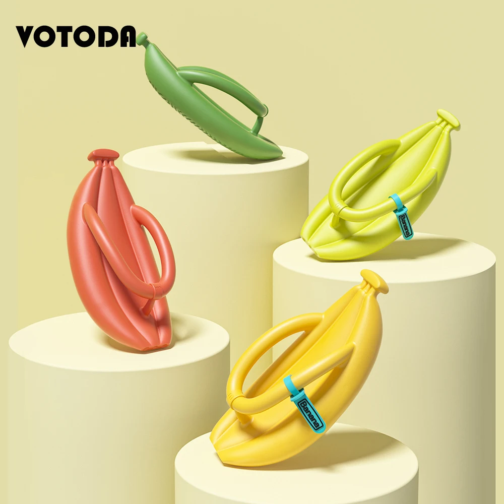 Summer Women Slippers Banana Flip Flops Outdoor Beach Platform Sandals Men Bathroom Anti-slip Slides Home Shoes Banana Slippers