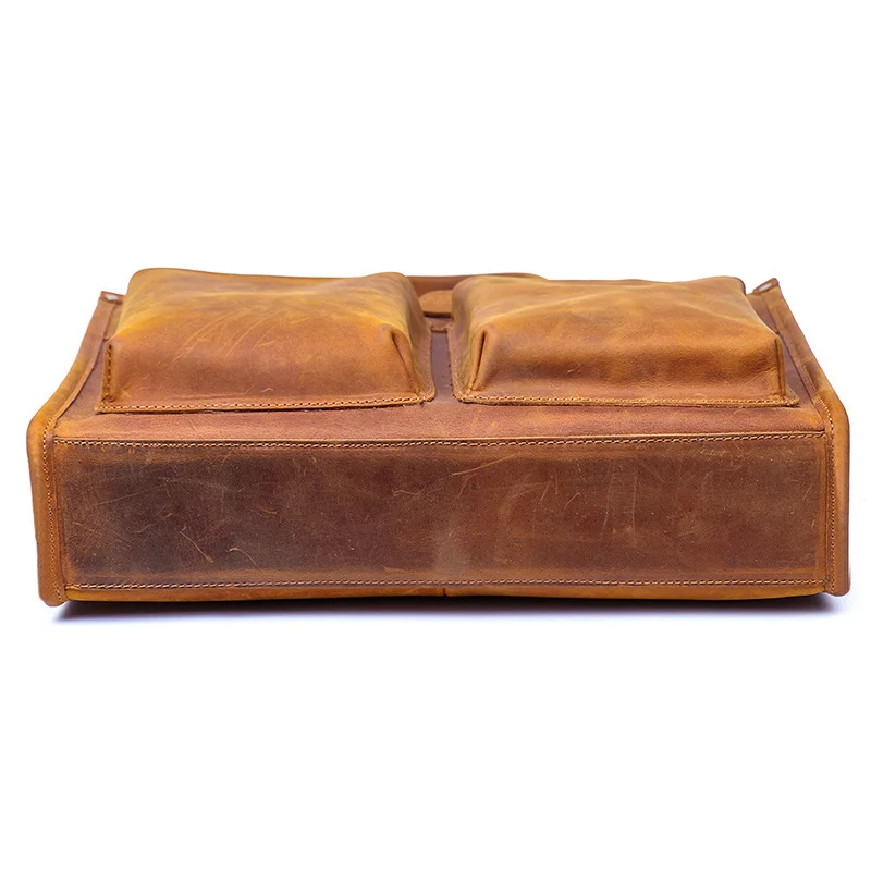 Сумка-мессенджер мужская из натуральной кожи саквояж на плечо для ноутбука 14