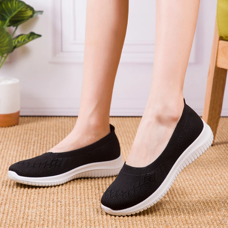 Кроссовки-носки женские сетчатые повседневная легкая обувь Вулканизированная