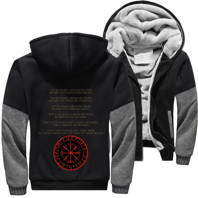 

Vikings Ragnar Lothbrok Vintage Viking Odin Cool Punk Athelstan Valhalla Streetwear Hip Hop Winter Jacket Men Warm Fleece Coats