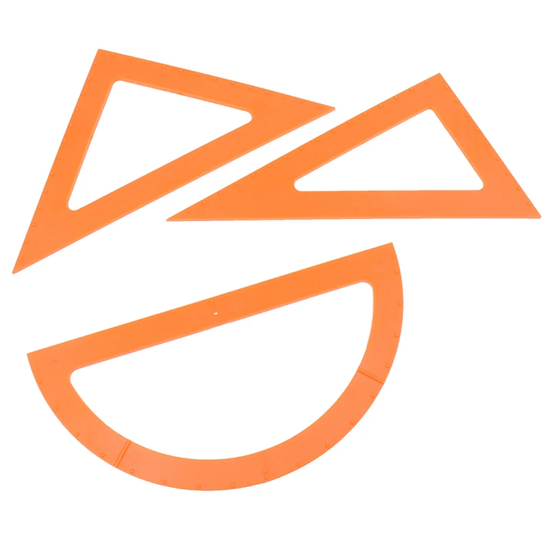 

1Set Braille Drawing Triangle Ruler Multi-function Measurement Ruler Stationery School Supplies