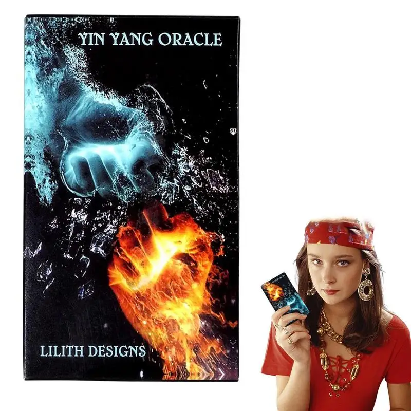 

Oracle Card Yin-Yang Cards Deck Spiritual Emotional Physical Planetary Keywords 44 Pieces Tarot Zodiac Elements Cards Deck