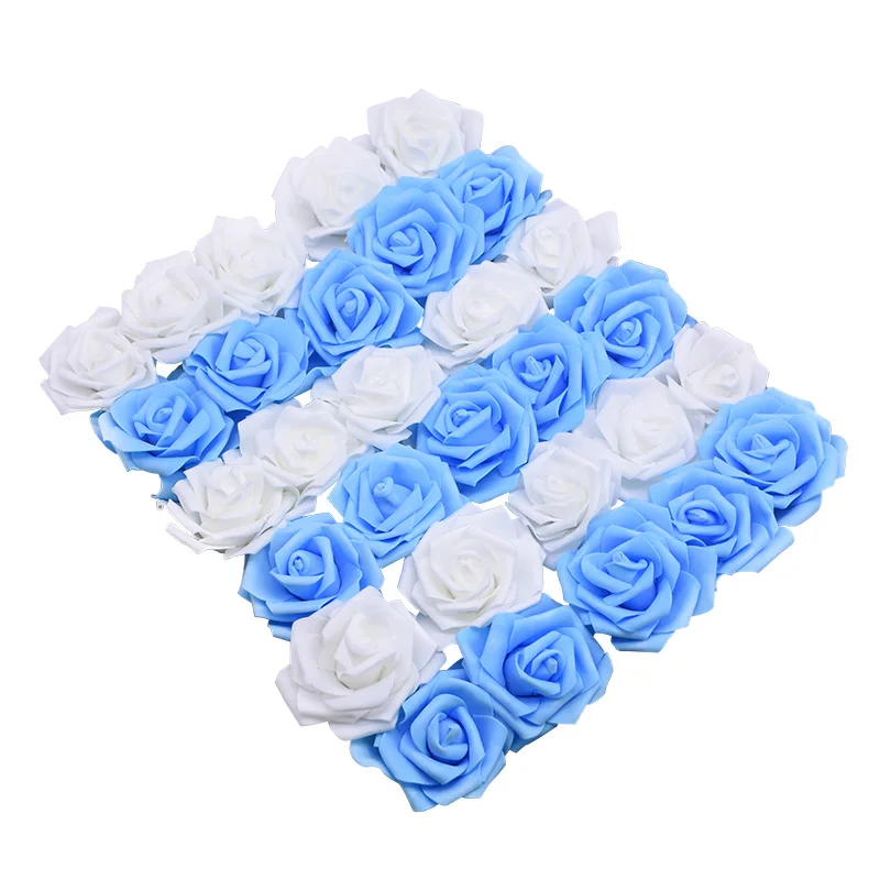 

6cm Big PE Foam Roses Artificial Flower Heads For Wedding Party Decoration DIY Wreaths Home Decorative Craft Supplies 20Pcs